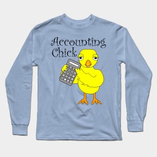 Accounting Chick Text Long Sleeve T-Shirt